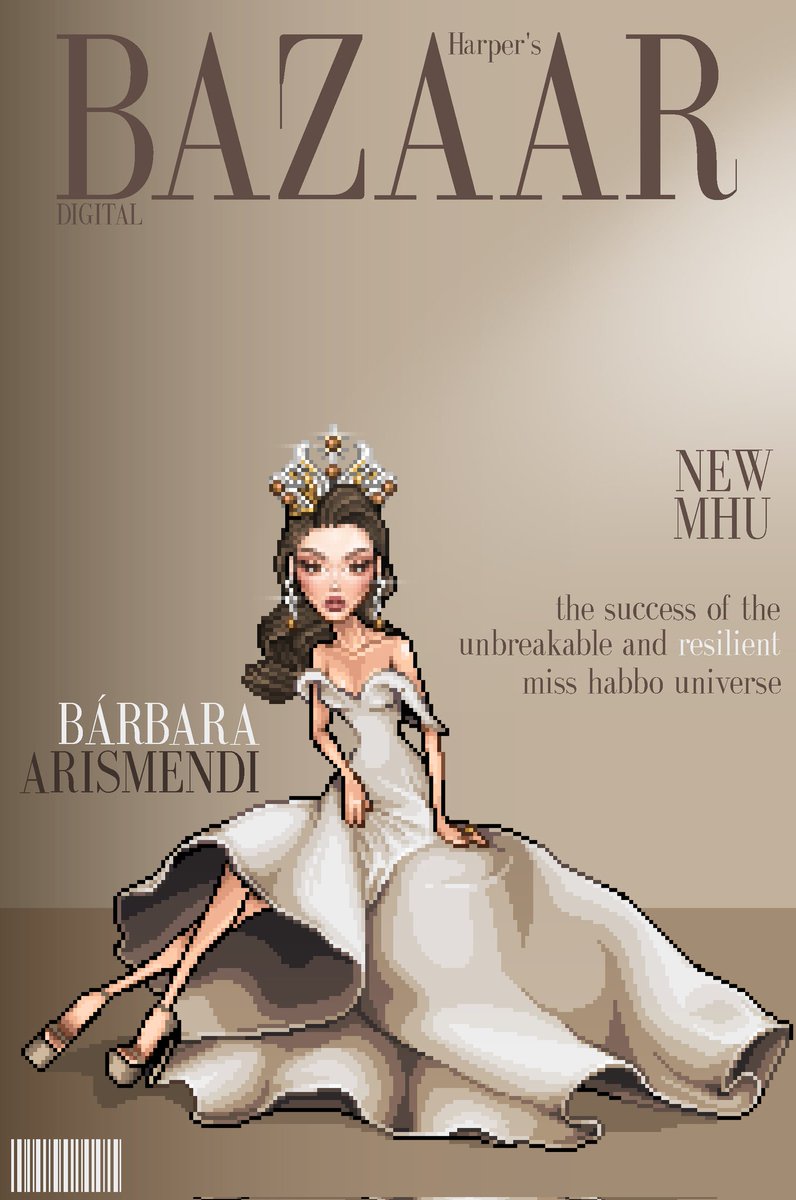HausOfFashionn's tweet image. [🔵] • With her resilience, Bárbara Arismendi is the star of the first 2025 edition of Harpers Bazaar.~ 

• Raised her voice, conquered the world and was crowned Miss Habbo Universe 2024, leaving her mark as a symbol of strength and determination for women around the world. ~~