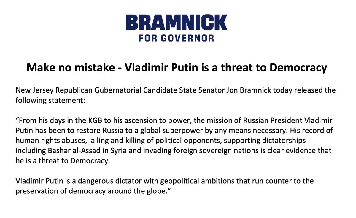 Make no mistake - Vladimir Putin is a threat to democracy.