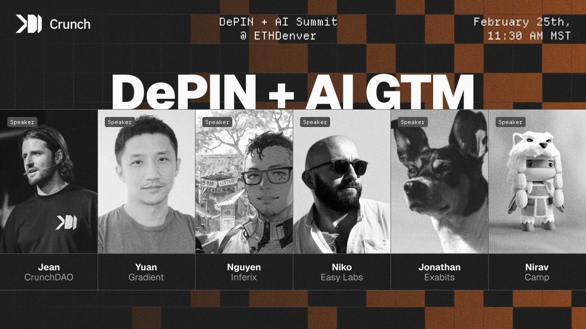 While Web3 projects can launch with just code, DePIN needs physical infrastructure AND users from day one.

So how do you solve this unique chicken-and-egg problem?

Come join us to explore user acquisition, community building, token economics, and growth sustainability with:

•
