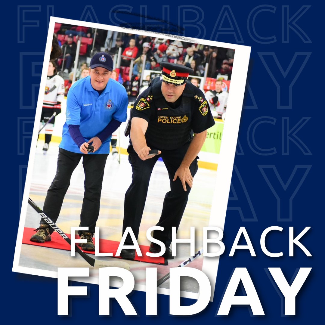 An unforgettable moment! Owen Sound Police Chief Craig Ambrose drops the puck with local Special Olympics athlete during an OHL Big Ticket game in Owen Sound! 🏒 Today we're remembering Special Olympics Month with the OHL in 2020!