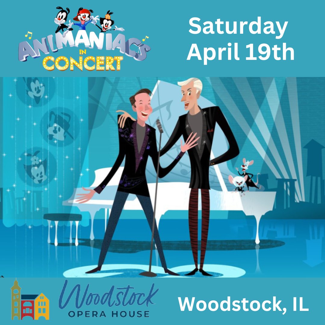 yakkopinky's tweet image. 📍Woodstock, IL! @MrRandyRogel and I are headed your way! The Animaniacs are super excited to be at the @woodstockopera Saturday, April 19th!
❤ Tag your local Animaniacs fans
🎟️ Grab tickets for you and your crew at bit.ly/40SzblL