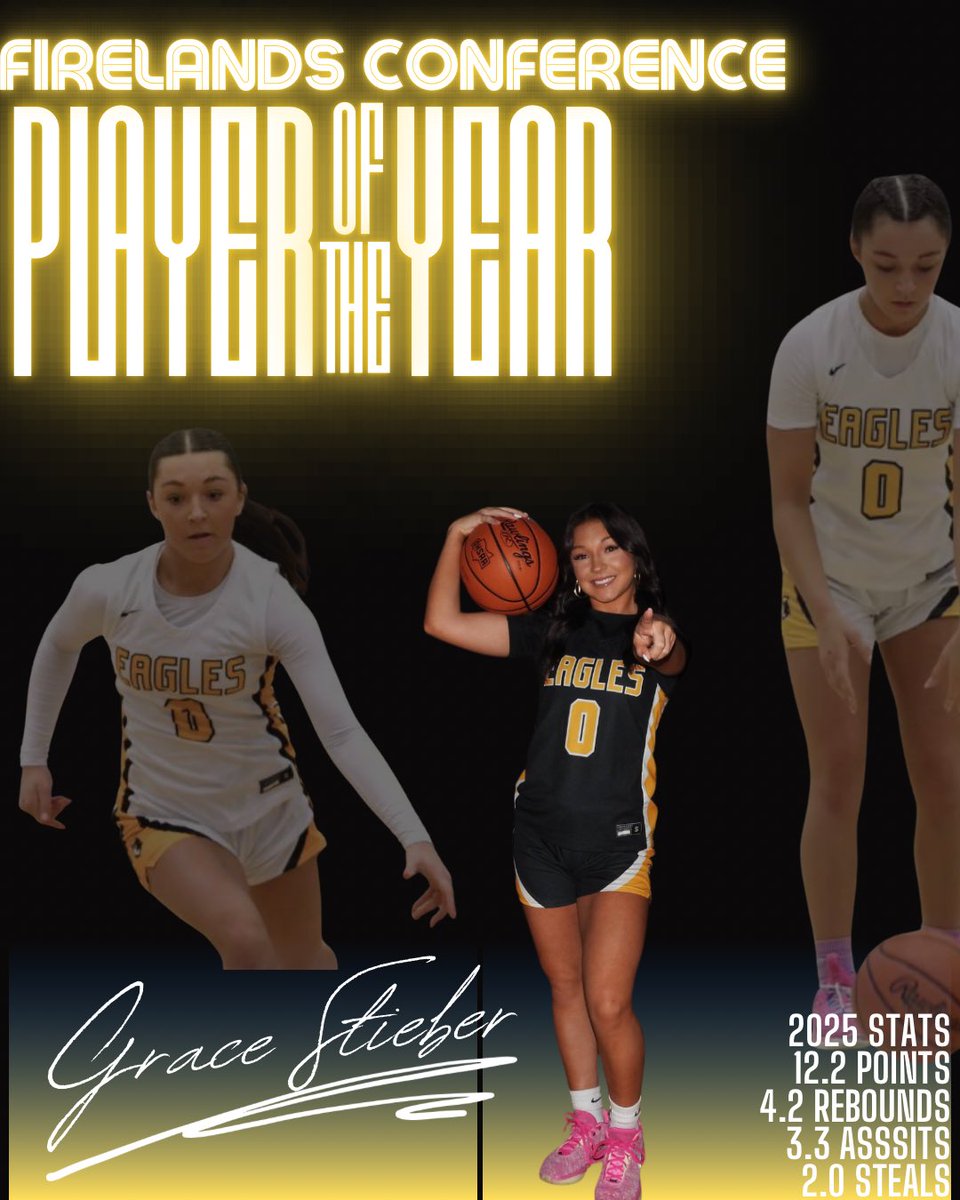 ⭐️Conference player of the year⭐️
Grace adds another huge accomplishment to her high school basketball career! Voted best player in the Firelands Conference.Congrats Grace we could be more proud of you 💥🚀
<a href="/GraceStieber/">Grace Stieber</a> 
<a href="/MvilleLadyBball/">Monroeville Lady Eagles Basketball</a> 
<a href="/The_Blast_AAU/">Buckeye State Blast Girls Basketball</a> 
<a href="/sanduskyregistr/">Sandusky Register</a>