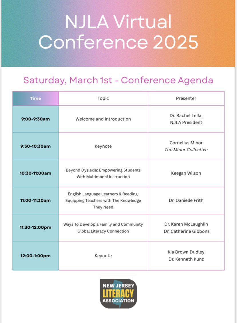 Danielle M. Frith, Ph.D. (@frithdanielle) on Twitter photo There’s still time to register! <a href="/MUschoolofEduca/">MU School of Ed</a> <a href="/NJLiteracy/">New Jersey Literacy Association</a>
eventbrite.com/e/2025-new-jer… There’s still time to register! <a href="/MUschoolofEduca/">MU School of Ed</a> <a href="/NJLiteracy/">New Jersey Literacy Association</a>
eventbrite.com/e/2025-new-jer…