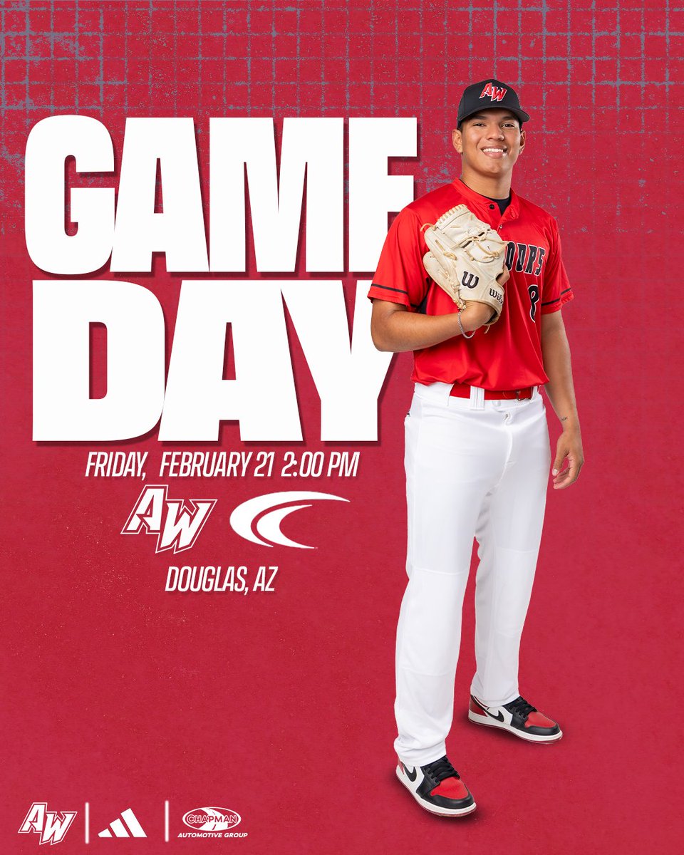 ⚾️GAMEDAY⚾️

Opening a three-game set in Douglas

🆚Cochise
🕑2:00 pm
🏟️Bo Hall Field
📍Douglas, AZ
📺bit.ly/3Ykeegd

#ForTheW