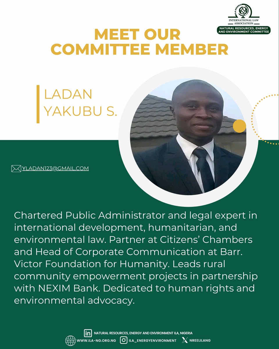 Nreelilang's tweet photo. Meet Ladan Yakubu S.
A legal powerhouse with a heart for change!
From shaping policies at Citizens’ Chambers to leading rural empowerment projects, Ladan is on a mission to create real impact.
Connect with him here: @LadanYakubu
A Thread:
#NREELCommittee #MeetOurCommittee https://t.co/zoFM4fFZsy