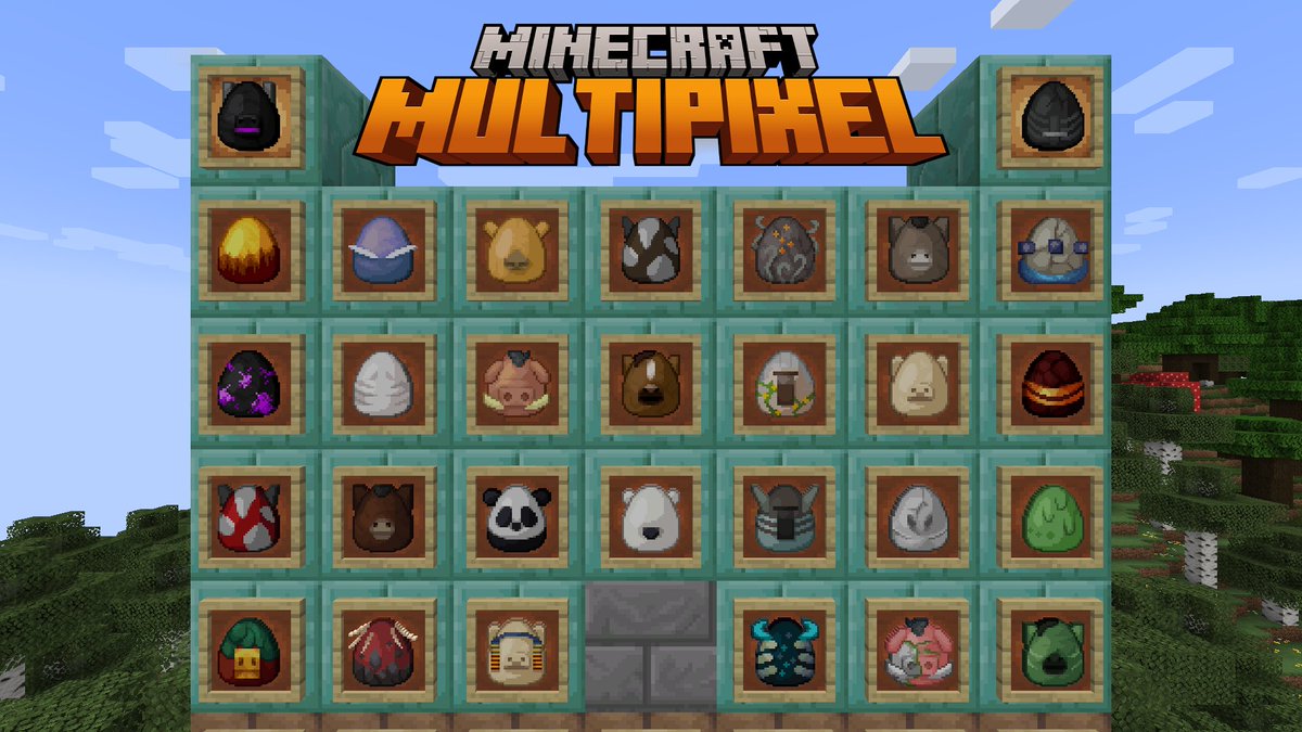 MultiPixelHD's tweet image. All of New Large Size Spawn Eggs!