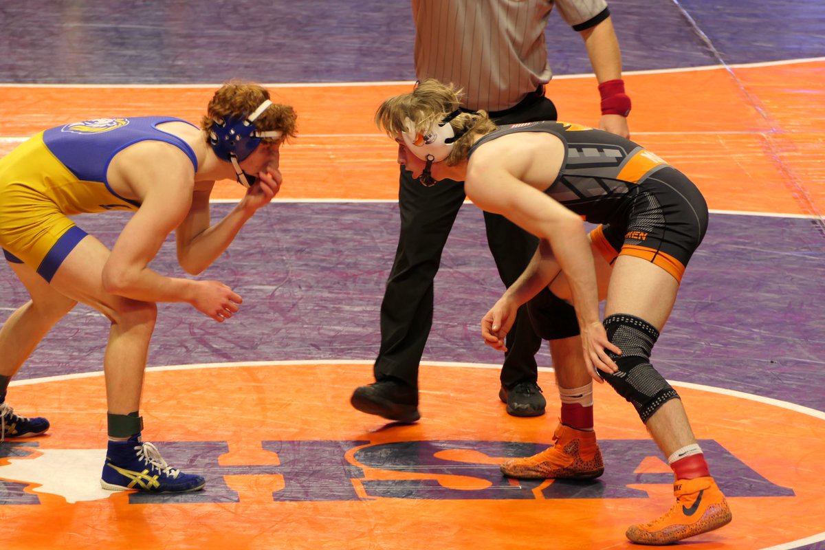 Caden Correll wins 17-4 and will wrestle in the Semi Finals tonight at 7pm!  
Jackson Soney and Cole Gentsch still alive in wrestlebacks. 
Brayden Manning ends his amazing freshman campaign.  Brayden was the only Freshman in his bracket &amp; broke the freshman win record with 42!