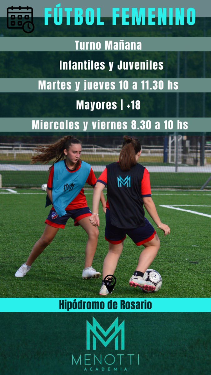 mari_piazza's tweet photo. Fútbol Femenino en Rosario! Abierta la inscripción Hipódromo de Rosario a cargo de Pepi Piazza @PreciosRosario2 @Rosariociudadok https://t.co/Iz1t5U0JAf