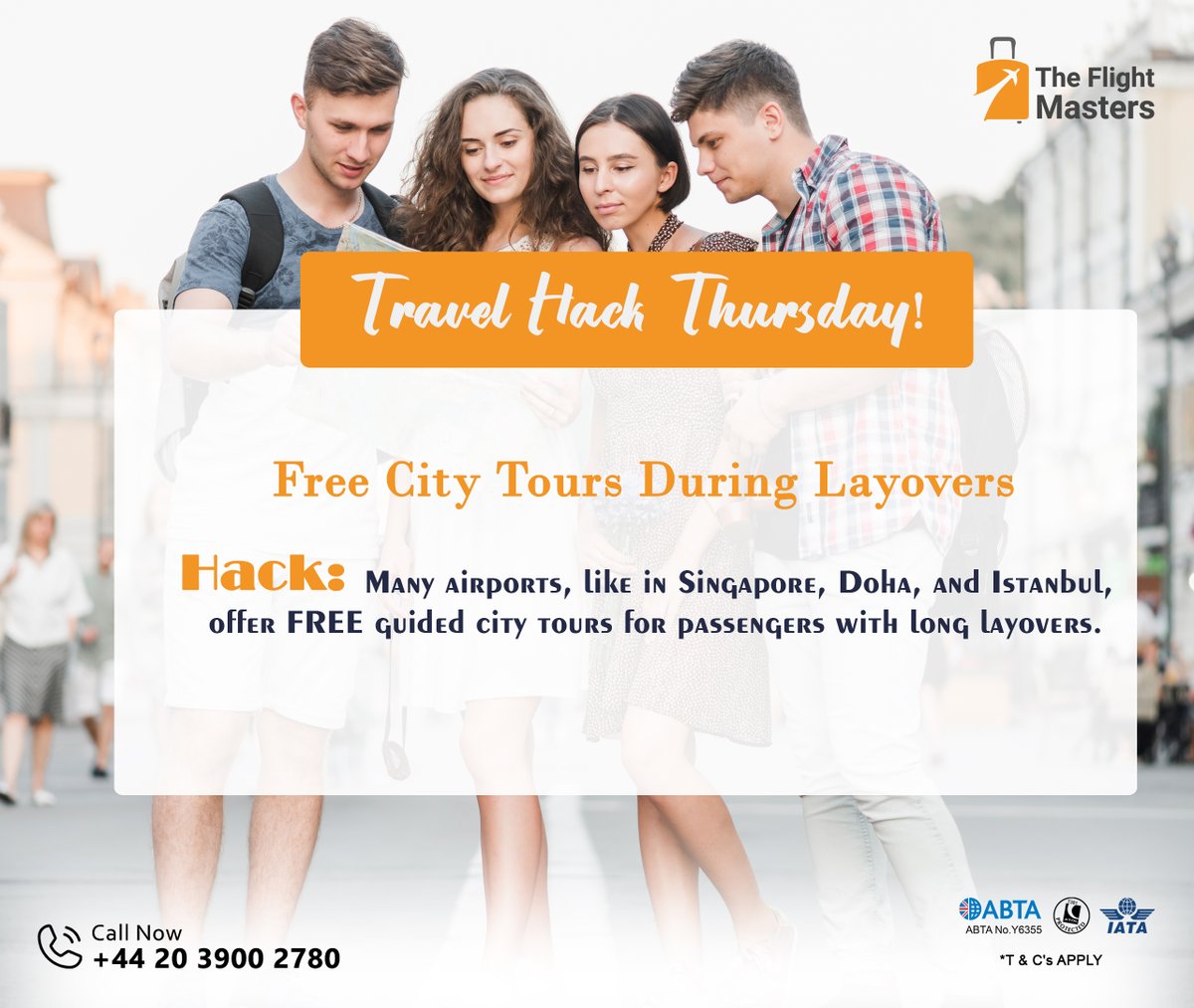 Flight_Masters's tweet photo. 💡 𝗧𝗿𝗮𝘃𝗲𝗹 𝗛𝗮𝗰𝗸 𝗧𝗵𝘂𝗿𝘀𝗱𝗮𝘆! 💡

✈️ 𝗛𝗮𝗰𝗸: Many airports, like in Singapore, Doha, and Istanbul, offer FREE guided city tours for passengers with long layovers.

💡 𝗣𝗿𝗼 𝗧𝗶𝗽: Check your layover duration and sign up in advance for these tours. https://t.co/yapKuYn2vD