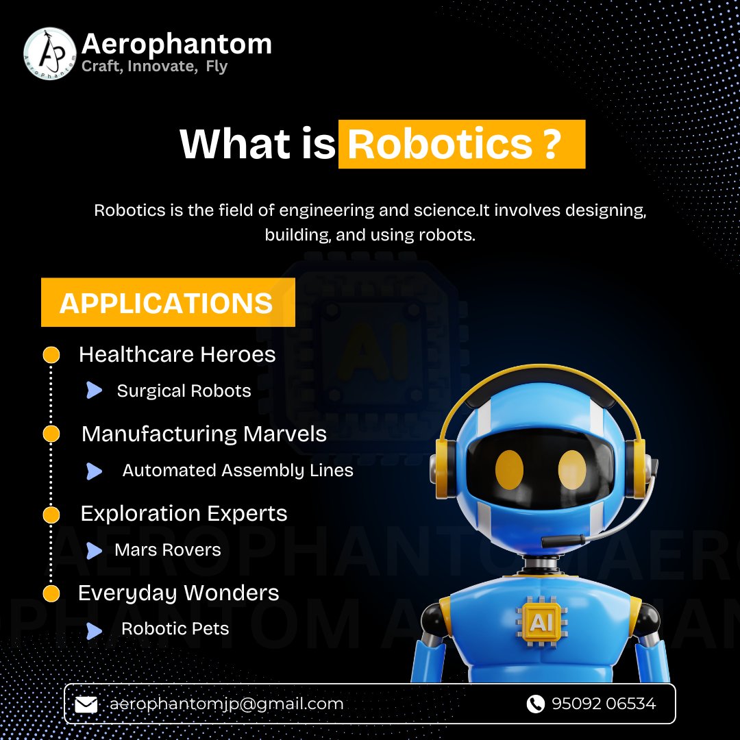 Aero_Phantom's tweet photo. 🤖 What is Robotics? 🚀

Robotics is the fusion of engineering and science, bringing machines to life! From designing to building and programming, robots are shaping the future! 🔧⚡
#Robotics #TechInnovation #FutureOfAI #STEMEducation #EngineeringMarvels https://t.co/daEjFCfZYv