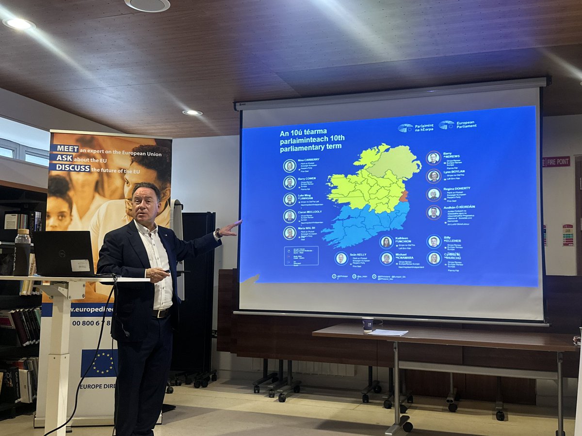 European Parliament Ireland (@epinireland) on Twitter photo Great to be in Waterford today, focusing on #EUFunding and the work of the European Parliament, alongside community stakeholders.
Thank you to <a href="/BillyKelleherEU/">Billy Kelleher MEP</a> for his keynote on the current parliamentary agenda and its significance. 🇪🇺
With <a href="/EuropeAccess/">Access Europe</a> & <a href="/EUDirect/">Europe Direct Waterford</a> Great to be in Waterford today, focusing on #EUFunding and the work of the European Parliament, alongside community stakeholders.
Thank you to <a href="/BillyKelleherEU/">Billy Kelleher MEP</a> for his keynote on the current parliamentary agenda and its significance. 🇪🇺
With <a href="/EuropeAccess/">Access Europe</a> & <a href="/EUDirect/">Europe Direct Waterford</a>