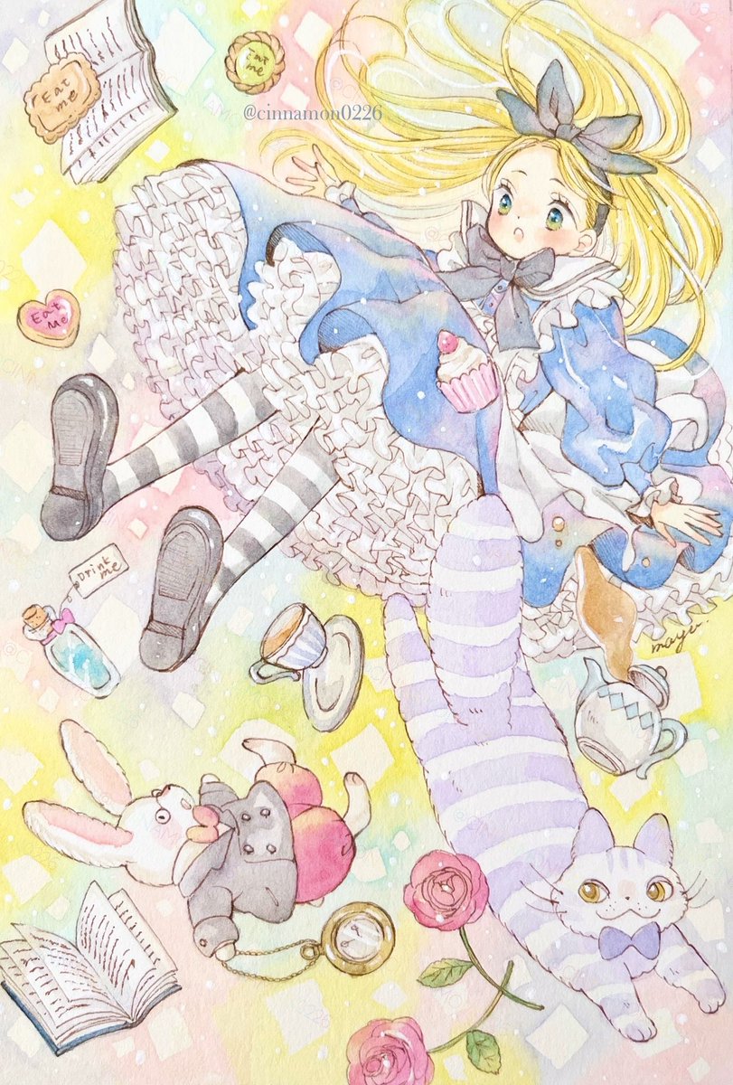 アリス 「不思議の国のアリス#アナログイラスト 」|真優のイラスト