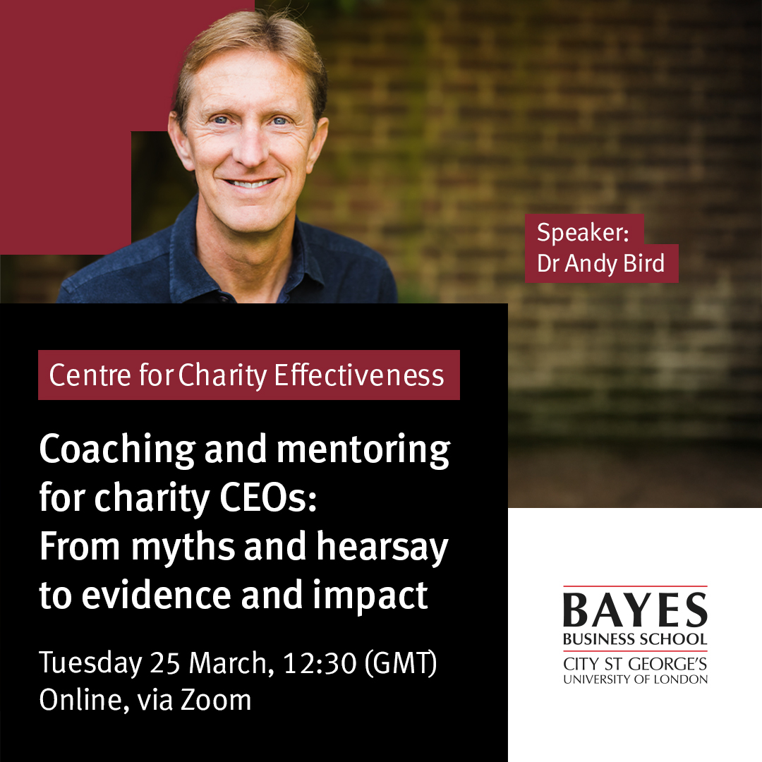 Centre for Charity Effectiveness (CCE) (@bayescce) on Twitter photo There is a widespread lack of clarity about the distinctions between coaching and mentoring in the charity sector. 
On 25 March, join our webinar with Dr Andy Bird to learn more about his recent doctoral research study on this topic. 
Register here: ow.ly/vNYT50V1Txt There is a widespread lack of clarity about the distinctions between coaching and mentoring in the charity sector. 
On 25 March, join our webinar with Dr Andy Bird to learn more about his recent doctoral research study on this topic. 
Register here: ow.ly/vNYT50V1Txt