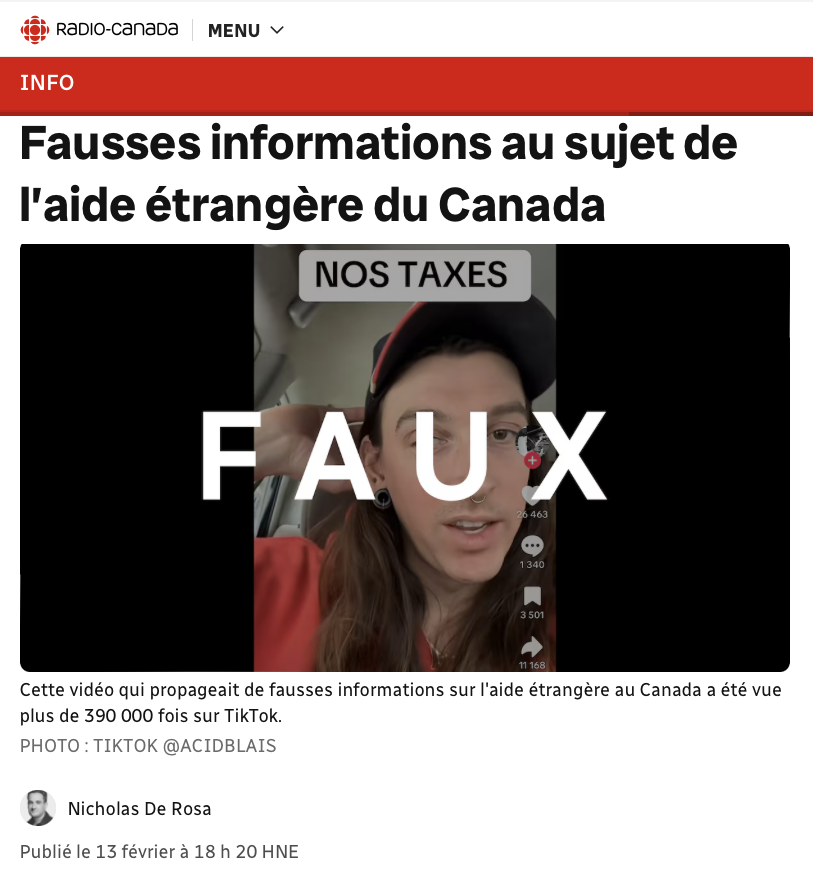 R0xanneLabanane's tweet image. FAUX! DÉSINFORMATION! Avez-vous vraiment cru que le Canada aurait pu dépenser 20 millions de nos taxes pour un programme d'assainissement au Ghana, alors que nos itinérants, de plus en plus nombreux, doivent faire leurs besoins dans une ruelle à -40 et se faire donner des tickets…