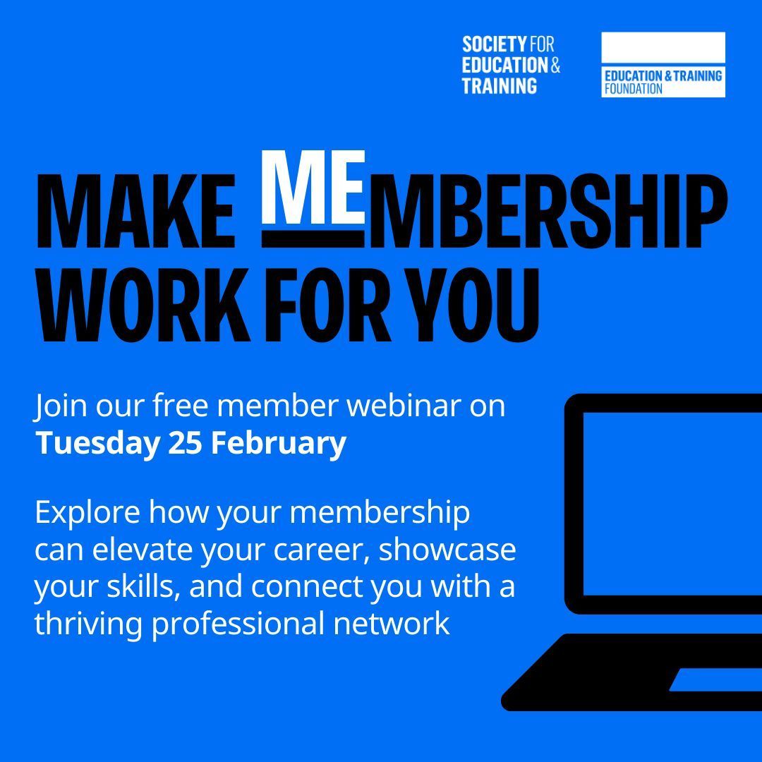 It’s not too late to register! Join ETF's Dr Katerina Kolvya (CEO) and Jane Jones (Head of Membership &amp; Accreditation) for a free webinar designed to help you make the most of your membership.

📅 Tuesday 25 February
⏰ 1 – 2 PM

Book your spot today - buff.ly/41jfBRe