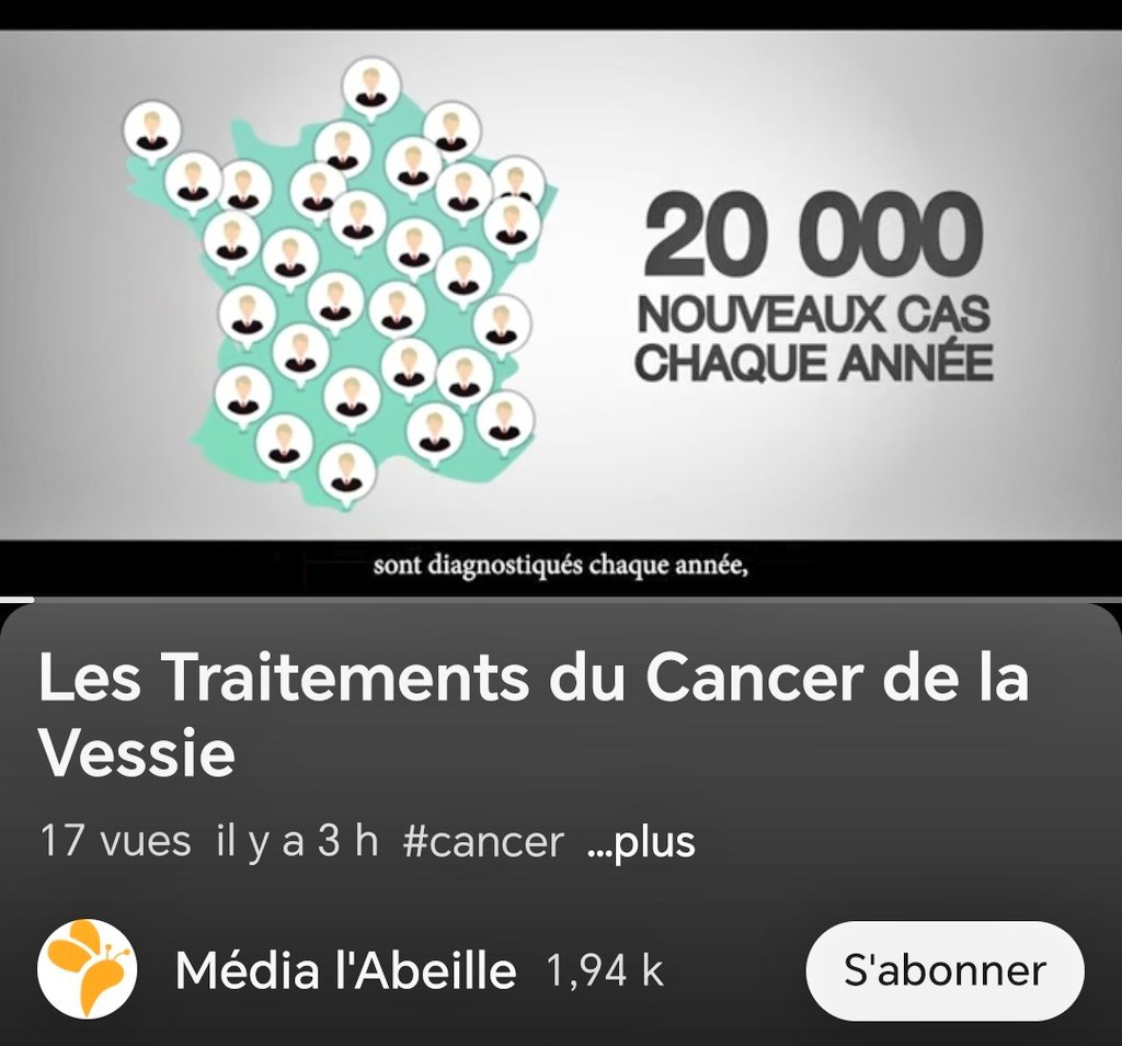 Paul Sargos (@paulsargos) on Twitter photo Merci aux intervenants <a href="/MRoupret/">Morgan Roupret</a> <a href="/PignotG/">Pignot Géraldine</a> <a href="/evanguelosx/">Evanguelos Xylinas</a> <a href="/RoubaudG/">Roubaud Guilhem</a> <a href="/WesKassouf/">Wes Kassouf</a> <a href="/aleberlin2/">Alejandro (Ale) Berlin</a> <a href="/GenevieveLOOS12/">Genevieve LOOS</a> <a href="/PaulSargos/">Paul Sargos</a>
➡️ Vidéo dédiée aux patients
<a href="/CancerVessie/">Cancer Vessie France</a> <a href="/BladderCancerUS/">Bladder Cancer Advocacy Network</a> <a href="/BladderCancerCA/">BladderCancerCanada</a> <a href="/BCCWalkMontreal/">Bladder Cancer Canada | Montreal Walk</a>
<a href="/WorldBladderCan/">World Bladder Cancer Patient Coalition</a> <a href="/BladderCancerUK/">Fight Bladder Cancer</a> Merci aux intervenants <a href="/MRoupret/">Morgan Roupret</a> <a href="/PignotG/">Pignot Géraldine</a> <a href="/evanguelosx/">Evanguelos Xylinas</a> <a href="/RoubaudG/">Roubaud Guilhem</a> <a href="/WesKassouf/">Wes Kassouf</a> <a href="/aleberlin2/">Alejandro (Ale) Berlin</a> <a href="/GenevieveLOOS12/">Genevieve LOOS</a> <a href="/PaulSargos/">Paul Sargos</a>
➡️ Vidéo dédiée aux patients
<a href="/CancerVessie/">Cancer Vessie France</a> <a href="/BladderCancerUS/">Bladder Cancer Advocacy Network</a> <a href="/BladderCancerCA/">BladderCancerCanada</a> <a href="/BCCWalkMontreal/">Bladder Cancer Canada | Montreal Walk</a>
<a href="/WorldBladderCan/">World Bladder Cancer Patient Coalition</a> <a href="/BladderCancerUK/">Fight Bladder Cancer</a>