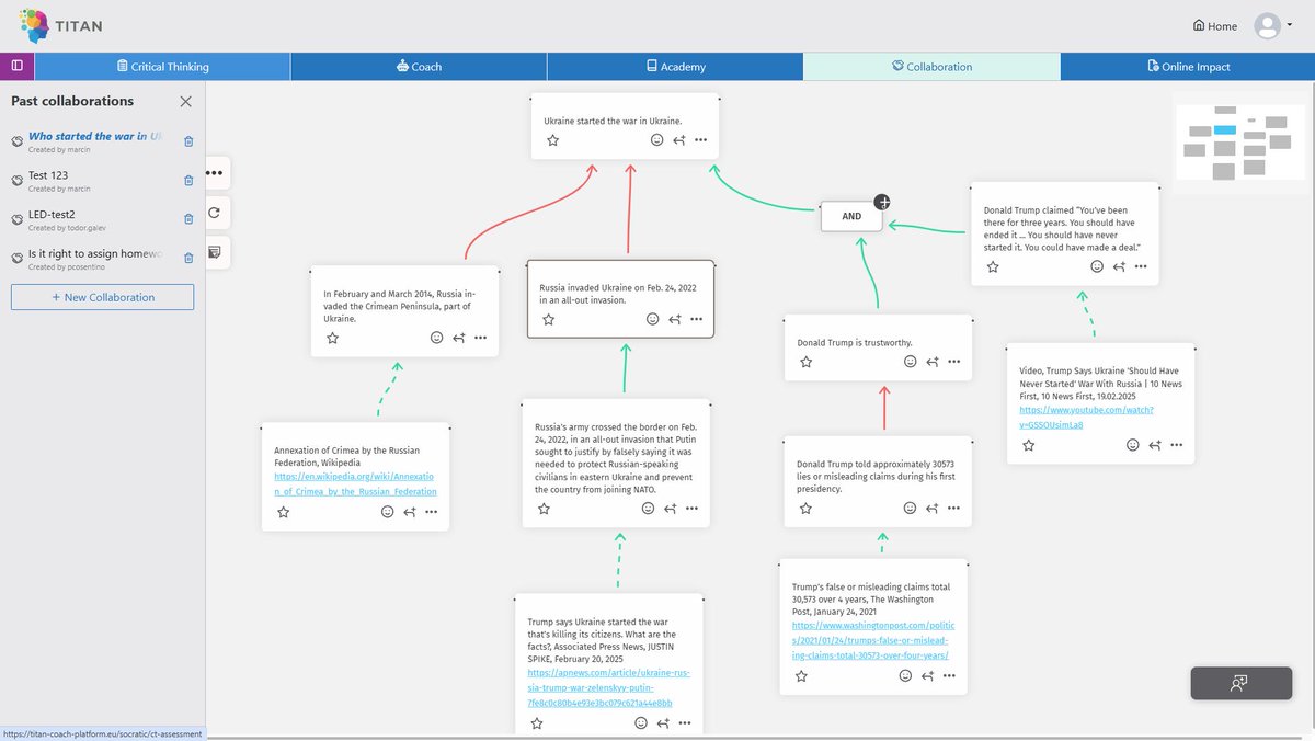 Swarmcheck (@swarmcheck) on Twitter photo We don't have to tell you who started the war. We will just show you the arguments. You can read them and add your arguments alongside other citizens in the <a href="/TITAN_Thinking/">TITAN - AI Coaching to Fight Disinformation</a> Platform. AI should not think for us but enhance our critical thinking.
#AI #deliberation #disinformation We don't have to tell you who started the war. We will just show you the arguments. You can read them and add your arguments alongside other citizens in the <a href="/TITAN_Thinking/">TITAN - AI Coaching to Fight Disinformation</a> Platform. AI should not think for us but enhance our critical thinking.
#AI #deliberation #disinformation