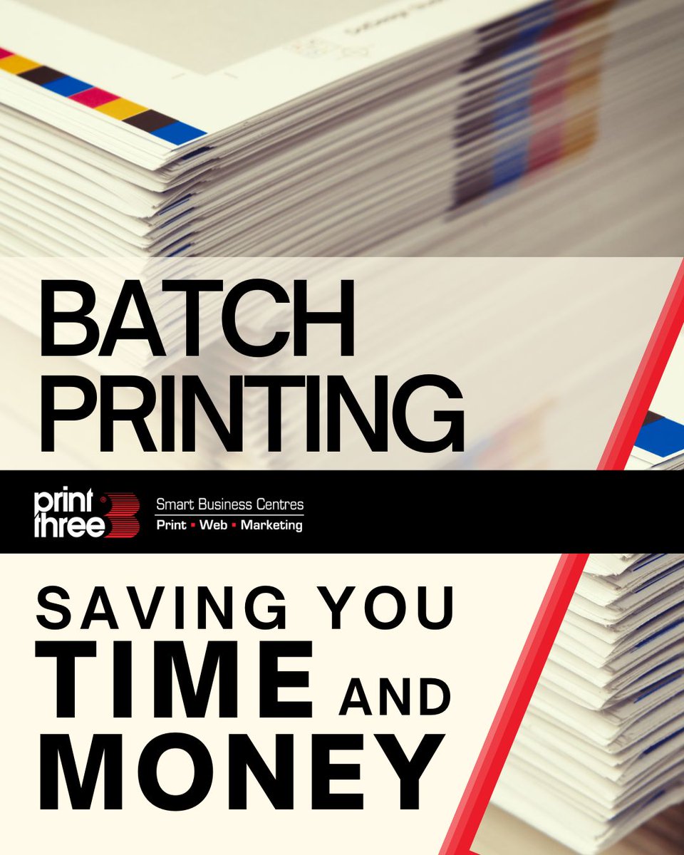 Print3NorthBay's tweet photo. Save time &amp; money with batch printing! Bulk printing lowers costs per item, making your projects more affordable &amp; efficient. From letterheads to ongoing jobs, #PrintThree has you covered! 
#PrintDeals #PrintShop #shoplocal #PrintingServices #PrintDesign https://t.co/xUpWSAwL4Z