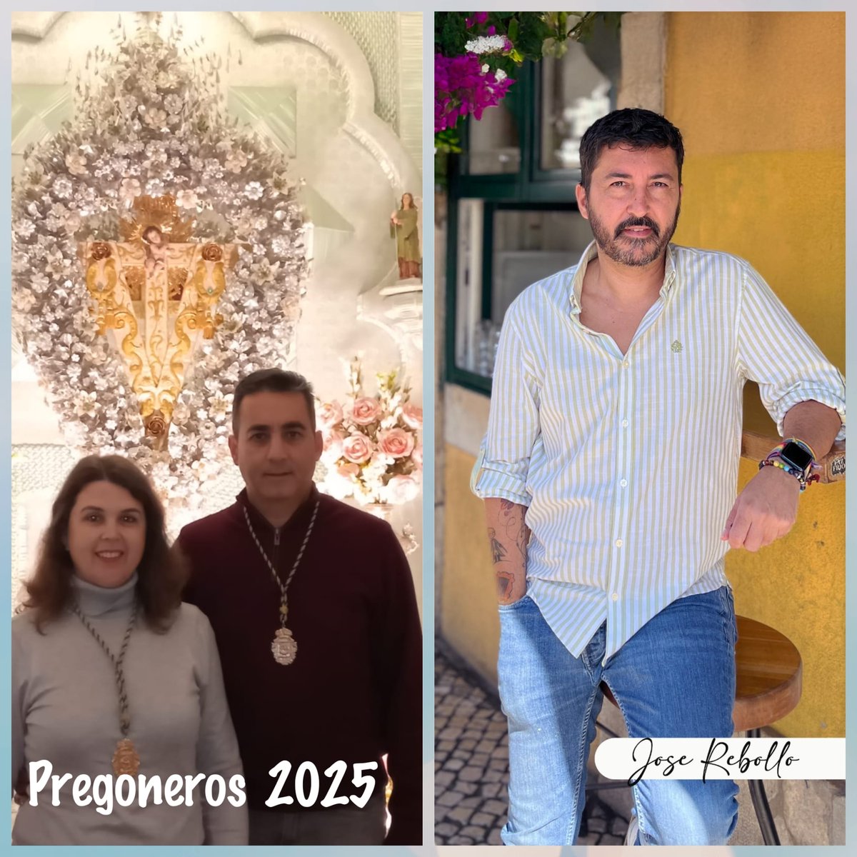 𝐏𝐑𝐄𝐆𝐎𝐍𝐄𝐑𝐎𝐒 𝐘 𝐂𝐀𝐑𝐓𝐄𝐋𝐈𝐒𝐓𝐀 𝐃𝐄 𝐋𝐀𝐒 𝐅𝐈𝐄𝐒𝐓𝐀𝐒 𝐃𝐎𝐒 𝐌𝐈𝐋 𝐕𝐄𝐈𝐍𝐓𝐈𝐂𝐈𝐍𝐂𝐎
El pregón  lo realizará el matrimonio formado por Juani Santos y Pedro Vázquez. El onubense José Rebollo, será el autor del cartel.
La cita: 20 de abril en la iglesia.