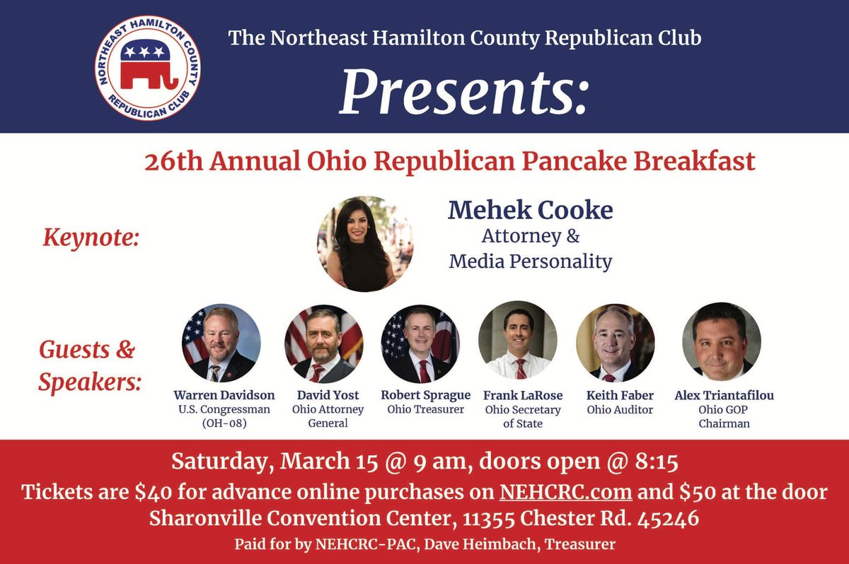 NEHCRC's tweet photo. Tickets and sponsorships available now. @ohiogop @HamCoGOP https://t.co/YWggwAH0al