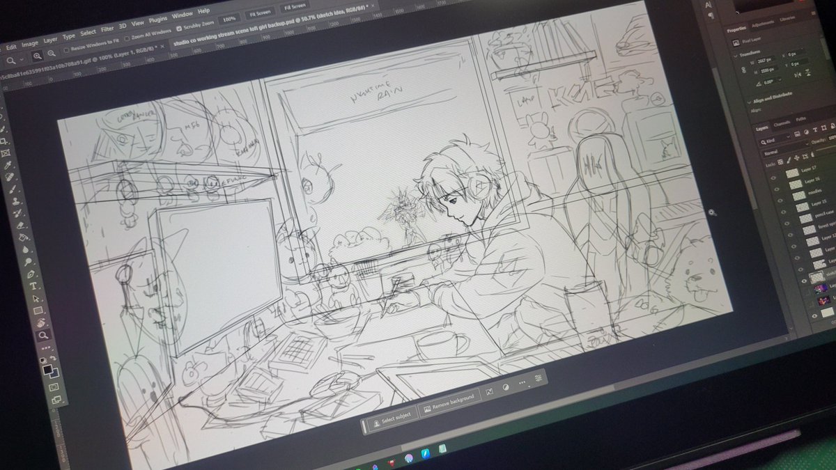 PropGame's tweet image. Working on a lofi boy themed starting screen animation. This one is loaded with tons of moving parts and Easter eggs of who I am as a person and what my inspirations were during my upbringing. If you wanna see the process I'll be continuing this all week on the twitch @ supbirdy_