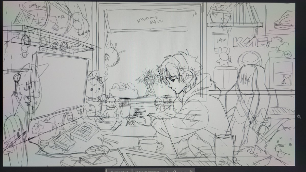 PropGame's tweet image. Working on a lofi boy themed starting screen animation. This one is loaded with tons of moving parts and Easter eggs of who I am as a person and what my inspirations were during my upbringing. If you wanna see the process I'll be continuing this all week on the twitch @ supbirdy_