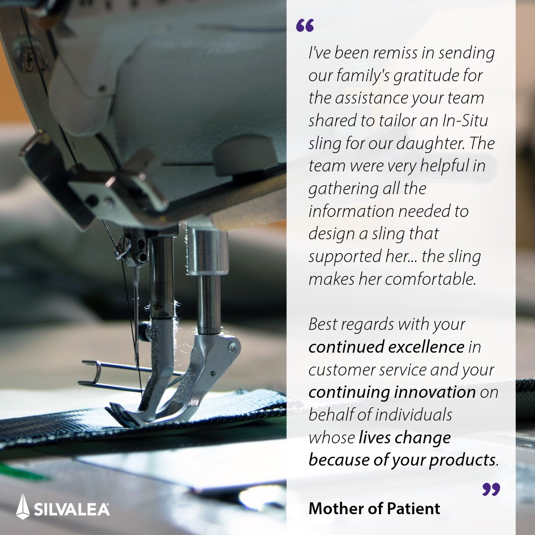 SilvaleaLtd's tweet image. 🌟 A lovely bit of #Feedback received from a mother who reached out to us to design a #TailorMade sling for her daughter. 

Learn more here ➡️ silvalea.com/tailor-made-sl…

#Silvalea #Sling #Slings #PatientSlings #CustomerFeedback #PatientSafety #PatientCare #Healthcare
