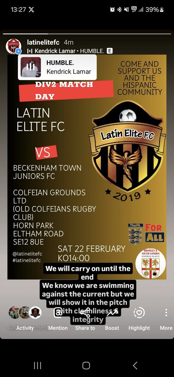 Union latina sporting club/latin United fc tweet media