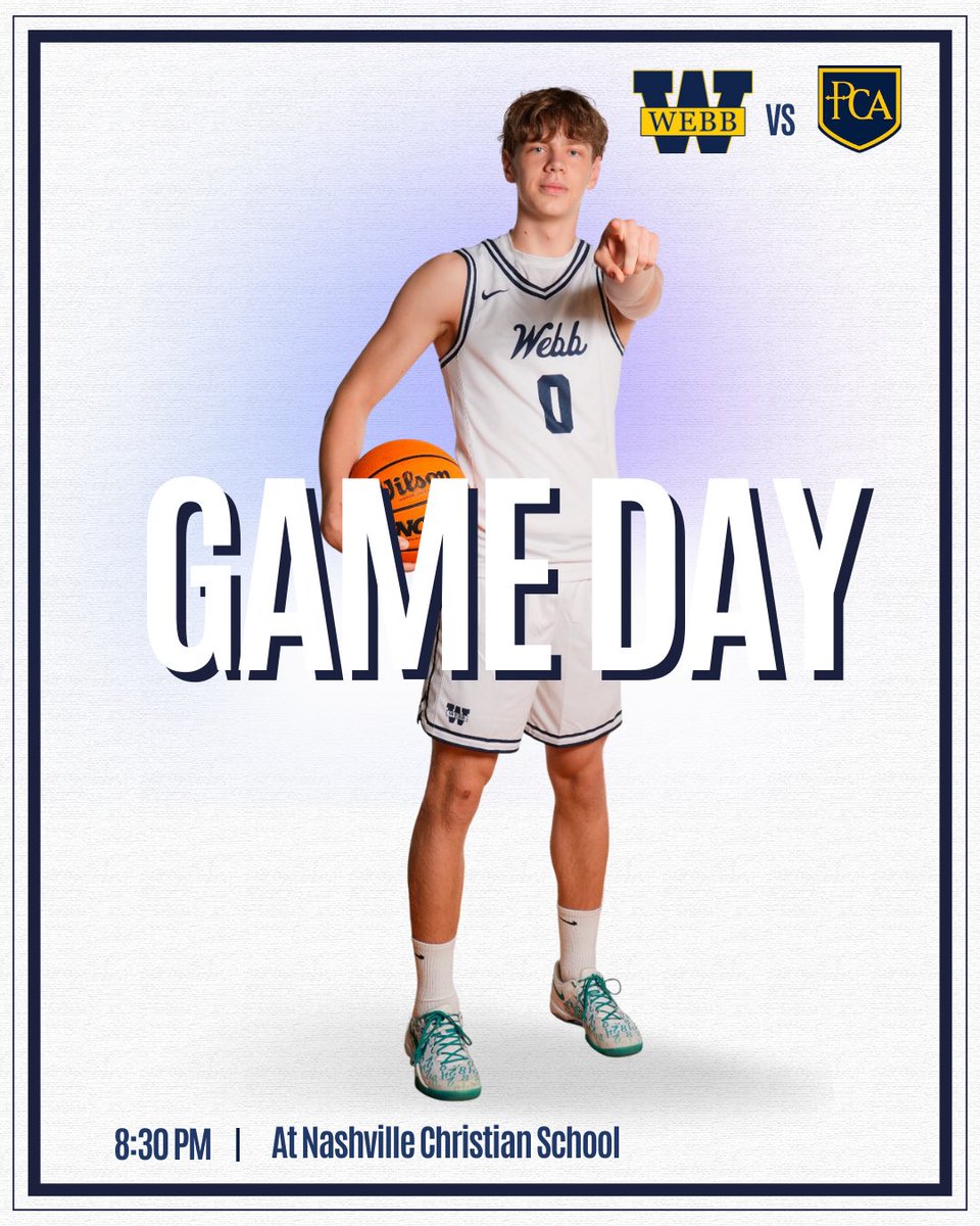 Webb Feet Basketball (@webbfeetbb) on Twitter photo It’s Gameday!!! Region Tournament Semifinals tonight!! The region tournament is being held at Nashville Christian School! Come out and support!! 🏀🔥
🏀: Webb vs. PCA
⏰: 8:30pm
📍: Nashville Christian School
#WeAreWebb🏀🔥 It’s Gameday!!! Region Tournament Semifinals tonight!! The region tournament is being held at Nashville Christian School! Come out and support!! 🏀🔥
🏀: Webb vs. PCA
⏰: 8:30pm
📍: Nashville Christian School
#WeAreWebb🏀🔥