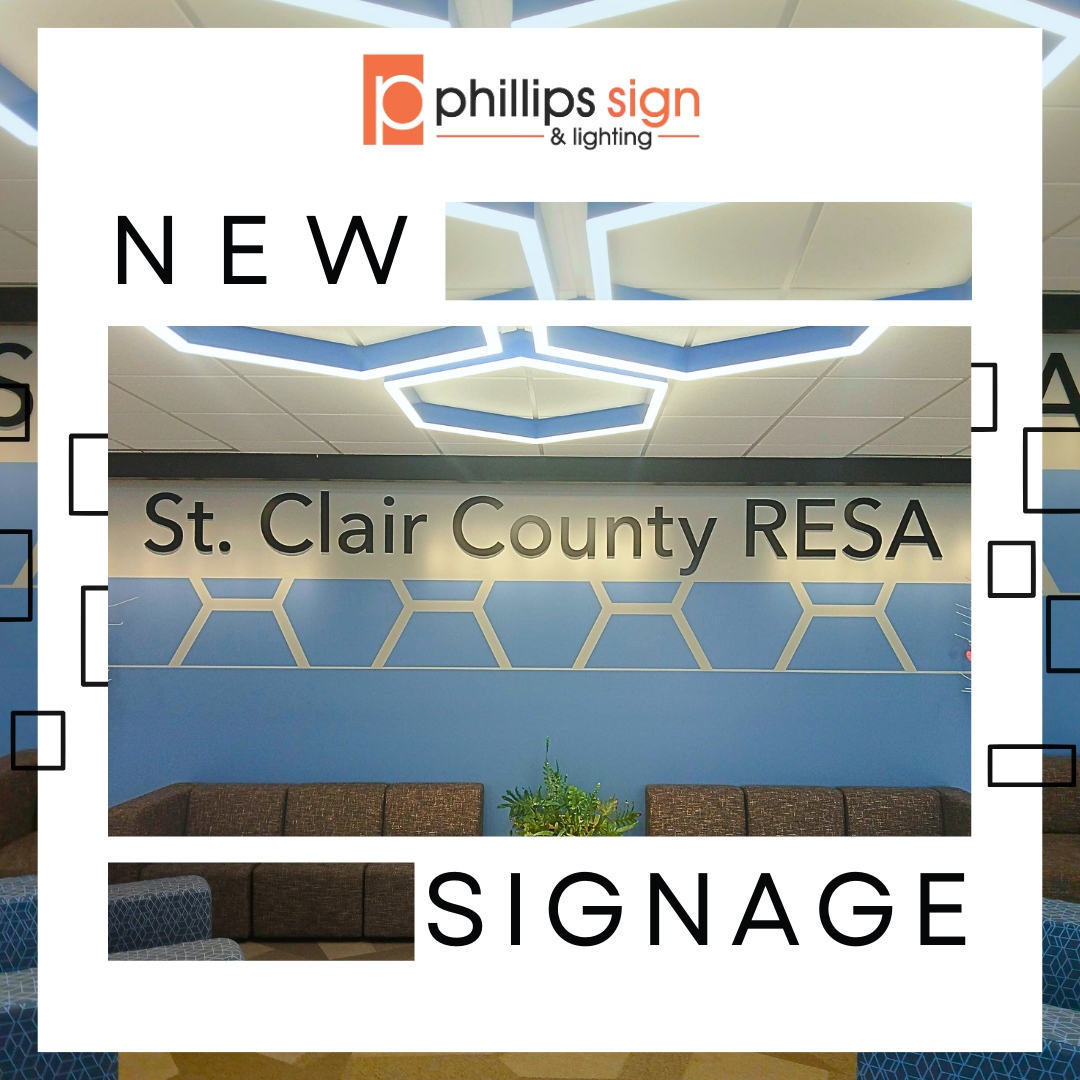 Check out this custom flat cut acrylic letters for St. Clair County RESA! 

This interior signage adds a stand-out point to their lobby area in their beautifully decorated building.

#PhillipsSign #StClair #RESA #AcrylicLetters