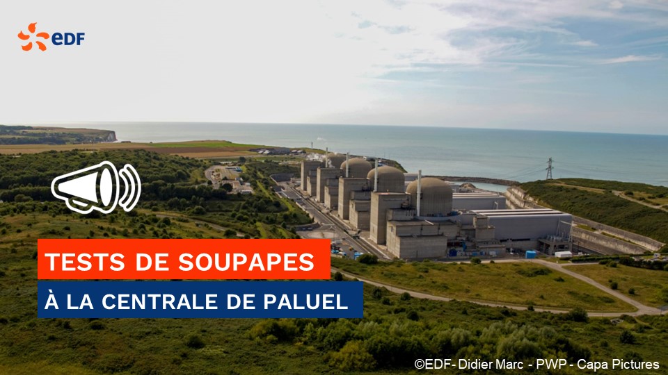 EDF_Paluel's tweet image. Dimanche 23 février, entre 5h du matin et 21h, des essais de contrôle de la manœuvrabilité de soupapes seront réalisés à la centrale de #Paluel. Un bruit lié à l'évacuation de la vapeur, audible depuis les habitations situées à proximité, est susceptible d’être entendu.#DLDFev