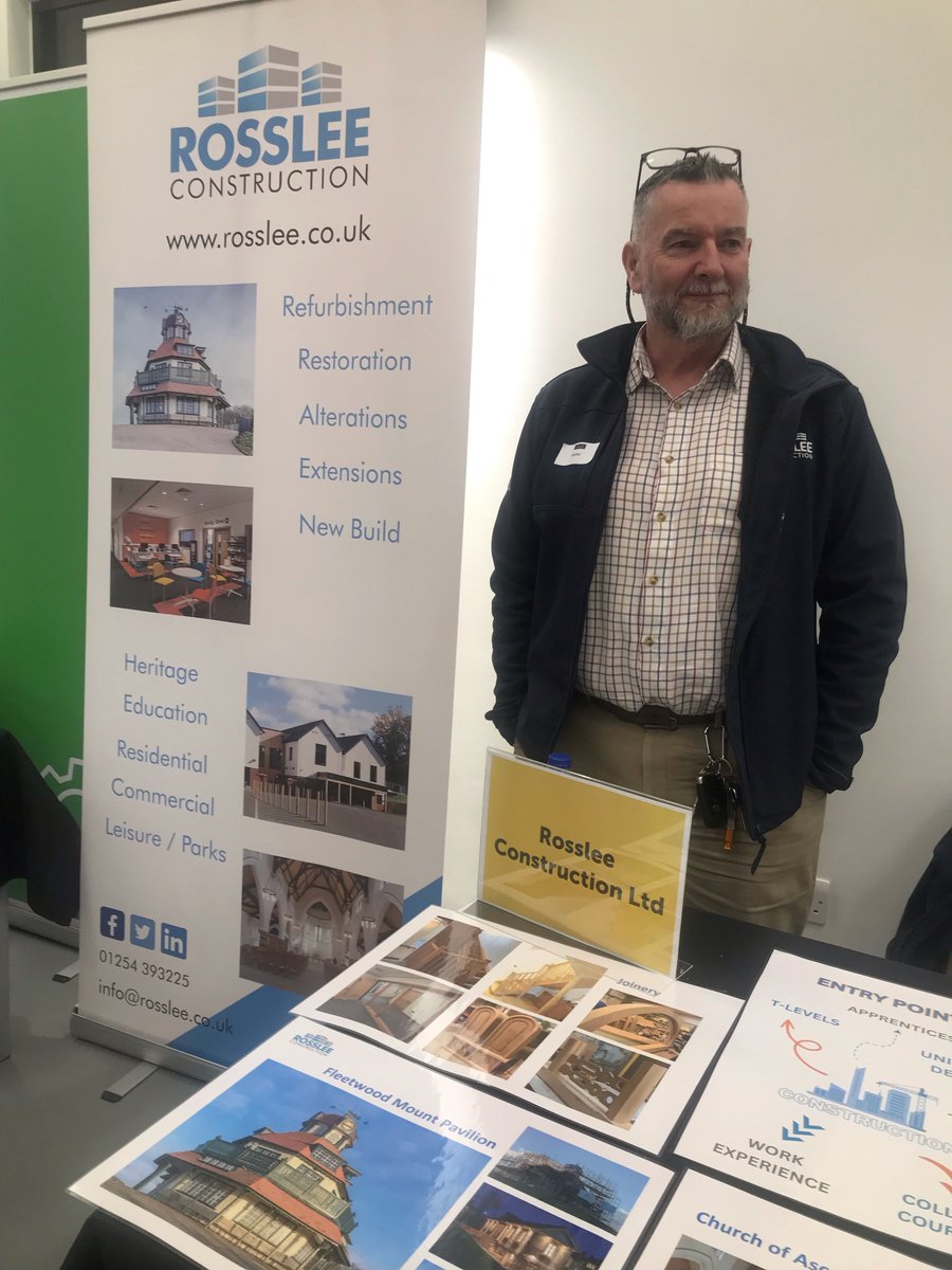 Our Contracts Manager and Apprenticeship Programme Manager attended Accrington &amp; Rossendale College's Careers Fair last week to chat with prospective students and apprentices.
#joinery #apprenticeships #constructioncareers
