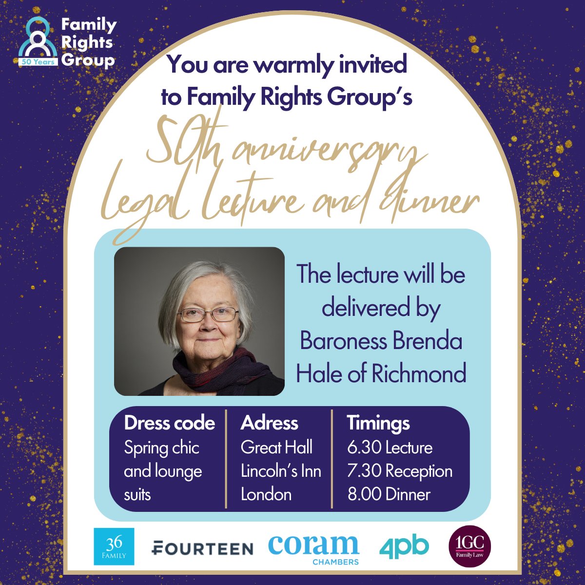 Join us in celebrating 50 years of impact, with Baroness Brenda Hale! On the 27th of March we are organising a lecture, reception and dinner to celebrate our 50th anniversary. Want to be a part of this special occasion? Go to our website to find out more: lght.ly/khjomh4