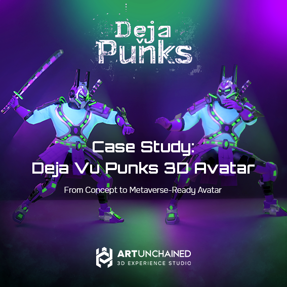 ArtUnchained_io's tweet photo. Bringing the Deja Vu Punks Mascot to Life! 🚀

@DejaVuPunks had a vision: turning their PFP artwork into a full 3D avatar – fully rigged &amp; ready for the Metaverse.

Here’s how we made it happen in 9 steps! 🧵👇 https://t.co/BrbgxK0ZqU