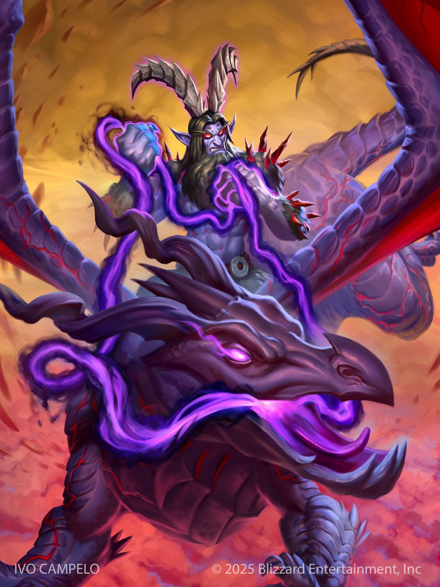 Darkrider For <a href="/PlayHearthstone/">Hearthstone</a> <a href="/Blizzard_Ent/">Blizzard Entertainment</a> 
AD: Ryan Bowlin
Thumbnails and color comps at:
 artstation.com/artwork/x3ePl4 

#Hearthstone #BLIZZARD #gameart #cardgame #illustration #art #ArtistOnTwitter