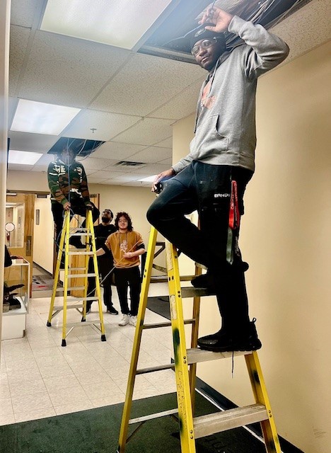 Shout-out to our amazing computer students for successfully relocating a school camera!  We appreciate your dedication &amp; the hands-on application of your training to improve DSC's setup.  Keep up the great work! #DSCWORKS #MAKEITHAPPEN #UNLOCKYOURFUTURE #ADULTEDWORKS #NCCVTWORKS