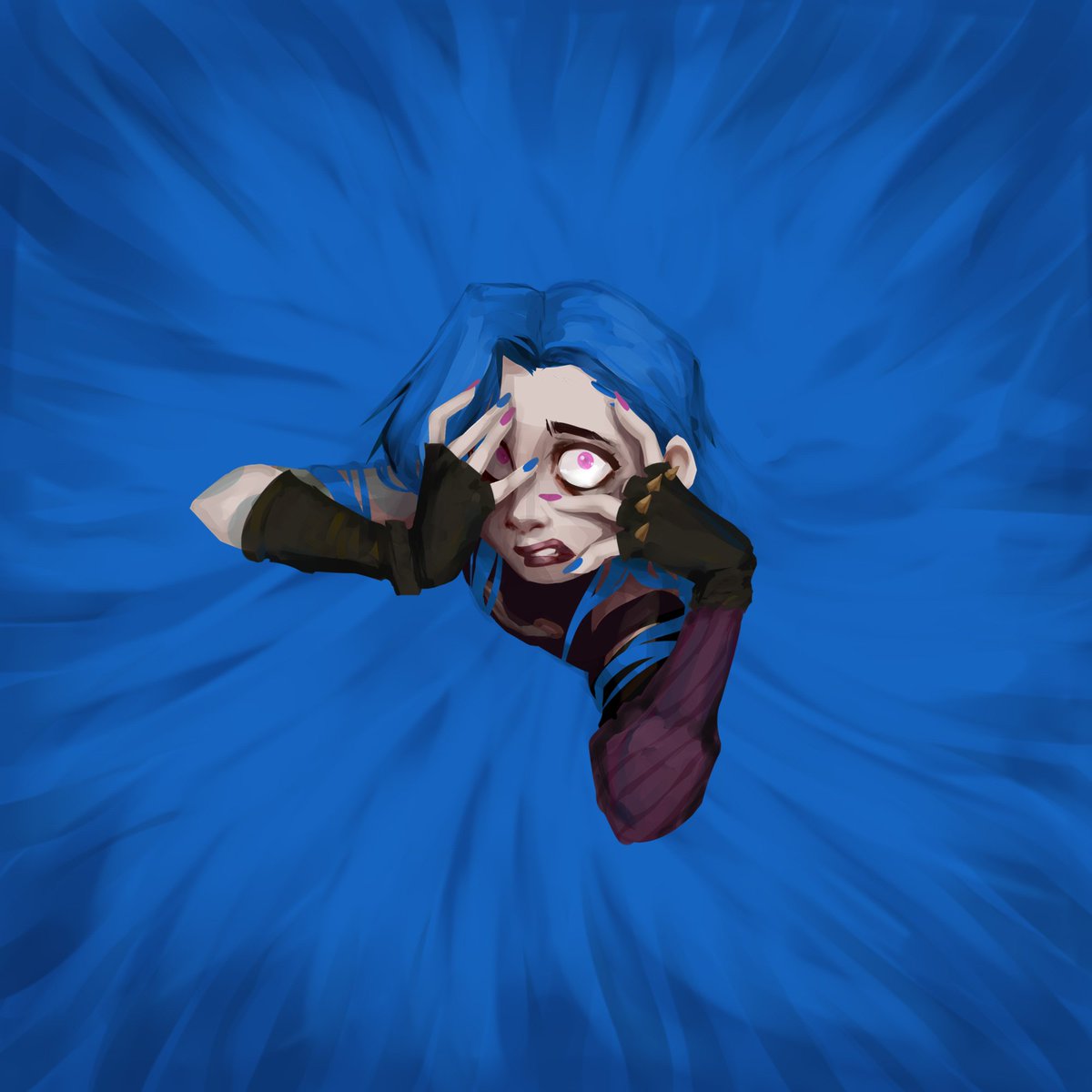 zip__trip's tweet photo. A month ago or so I decided to do the 1 color 1 day challenge and finished only the first one cause I got bogged down in the exams, but I like what came out, so here it is
#Jinx #arcane #1c1d https://t.co/7bJ21LMAYb
