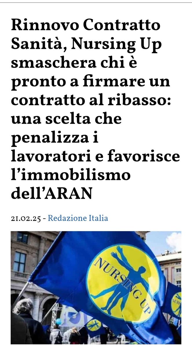 NursUpLiguria's tweet photo. ✍️ Rinnovo Contratto Sanità: Infermieri penalizzati!

Mentre #NursingUp continua a lottare per un contratto equo, alcune sigle sindacali sono pronte a firmare un accordo al ribasso, senza reali miglioramenti economici e normativi!

https://t.co/1KMvIBIJrR https://t.co/by7M2vAKfO