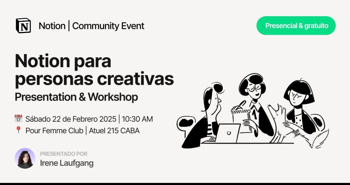 Por qué quiero que los creativos también amen Notion 🖤

Para profesionales y entusiastas de disciplinas creativas en general. Pero si tu perfil no encaja exactamente en estas categorías, igual podés sumarte. ✨

Quedan cupos ☕️

Inscripciones acá 👉 lu.ma/4nl3vf44