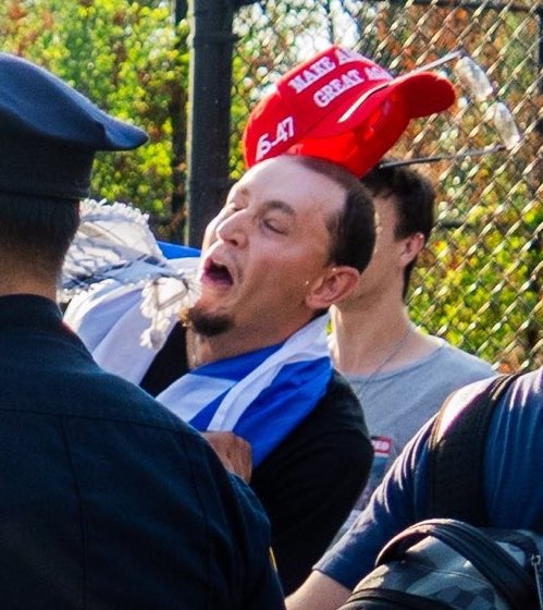 taliaotg's tweet photo. Say hello to Justin Yehuda-Zalman.

You may remember him from such incidents as “brought a knife to City Hall to harass a pro-Palestine demo and was forced to leave” and “the MAGA hat that got decked at a land theft protest in Kew Gardens.”

He owns, it seems, one pair of pants. https://t.co/n7R0DwV8NU