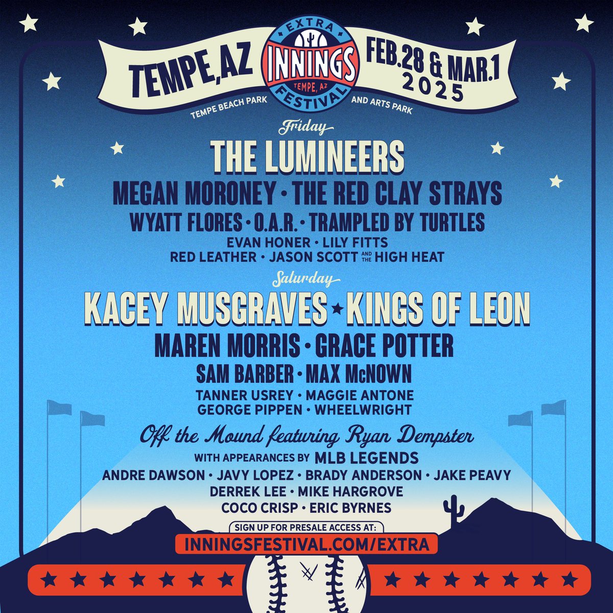 ofarevolution's tweet photo. ⏳ The countdown is on—@XtraInningsFest is just one week away! ⚾🎶 

We’ll be in Tempe, AZ, next Friday, Feb 28, ready to bring the music to spring training weekend. Who’s coming?

Don’t miss out—grab your tickets now at https://t.co/sK1Xy9Hlfa! 
#OAR #ExtraInningsFest #SpringTraining