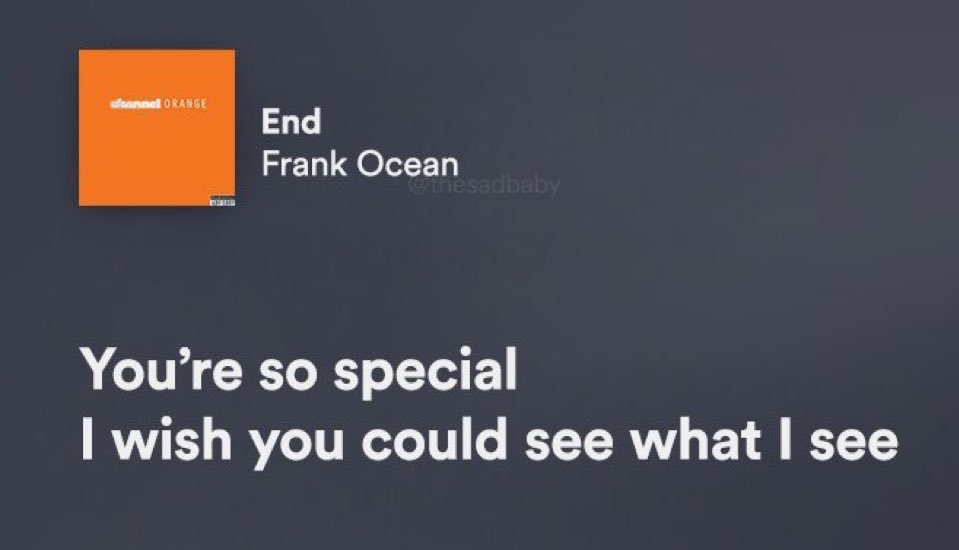 thesadbaby's tweet image. frank ocean.