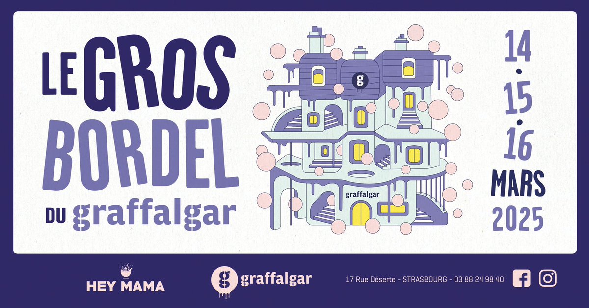 Le Gros bordel, c’est l’occasion de (re)découvrir certaines des chambres uniques de l’hôtel Graffalgar. C’est surtout le moment de découvrir une multitude d’artistes et d’exposants, d’initiatives créatives, de projets canons.

Viens nourrir ta curiosité et ta soif d’originalité !
