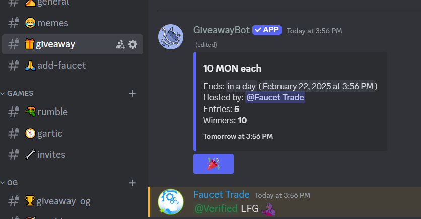 faucet_trade's tweet photo. Giveaway MON in Discord - https://t.co/0EdNolTCHB https://t.co/uYPmLrlwfu