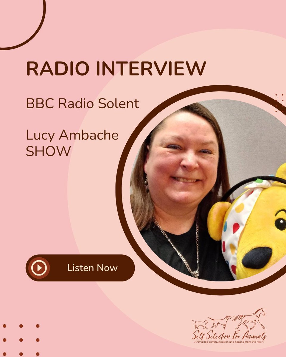 SelfSelection's tweet photo. A Chat About #AnimalCommunication on BBC Radio Solent!

Animals are speaking to us all the time, and I was thrilled to share how I help translate their messages on BBC Radio Solent with Lucy Ambache! Listen to the full interview on BBC iPlayer: https://t.co/VRjJgjmWGg

#BBCRadio https://t.co/Yd675Harul