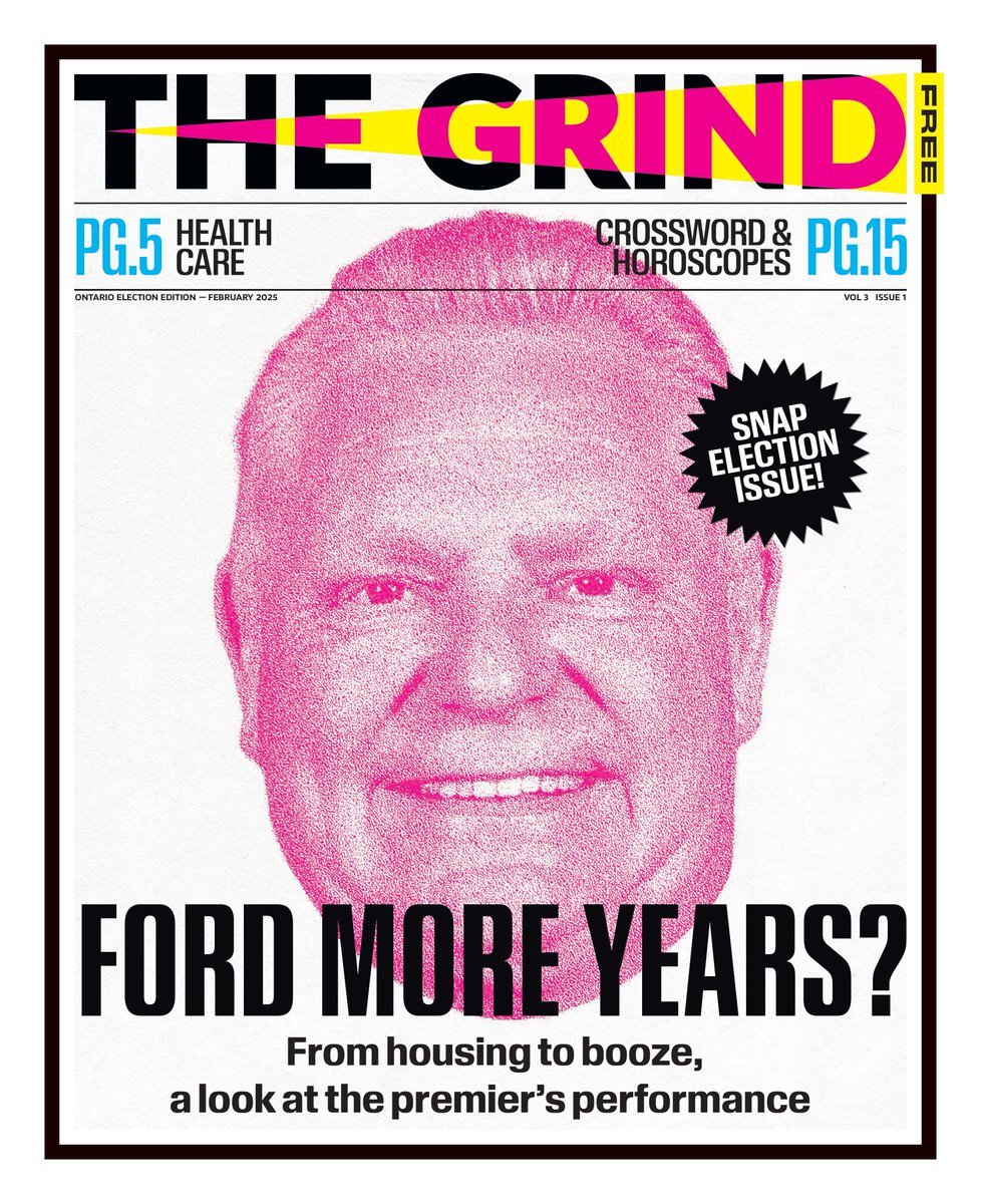 The snap Ontario election issue is now up at thegrindmag.ca and it goes out in print in the TTC this weekend. Read how Premier Doug Ford’s PC government has affected people over the last seven years.