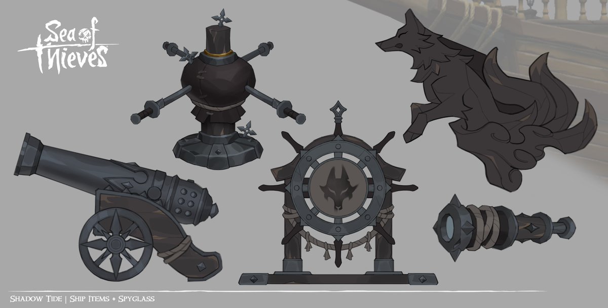 ESmisdom's tweet photo. With the exciting release of S15, I'm happy to share some work from the previous season of Sea of Thieves - the Shadow Tide set! https://t.co/uzhz5FLA4V