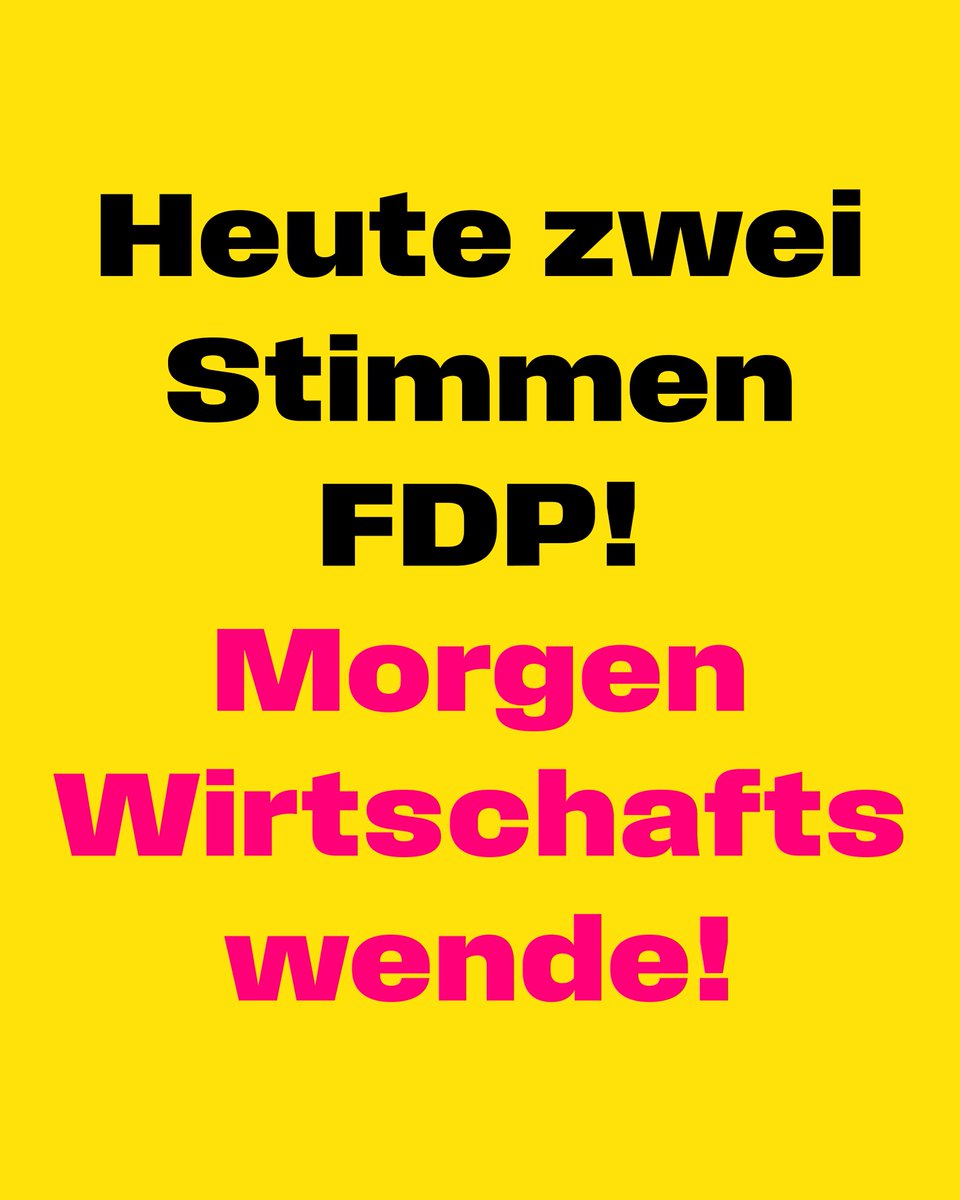 🗳 Heute FDP wählen – für eine echte Wirtschaftswende! #jetztFDP