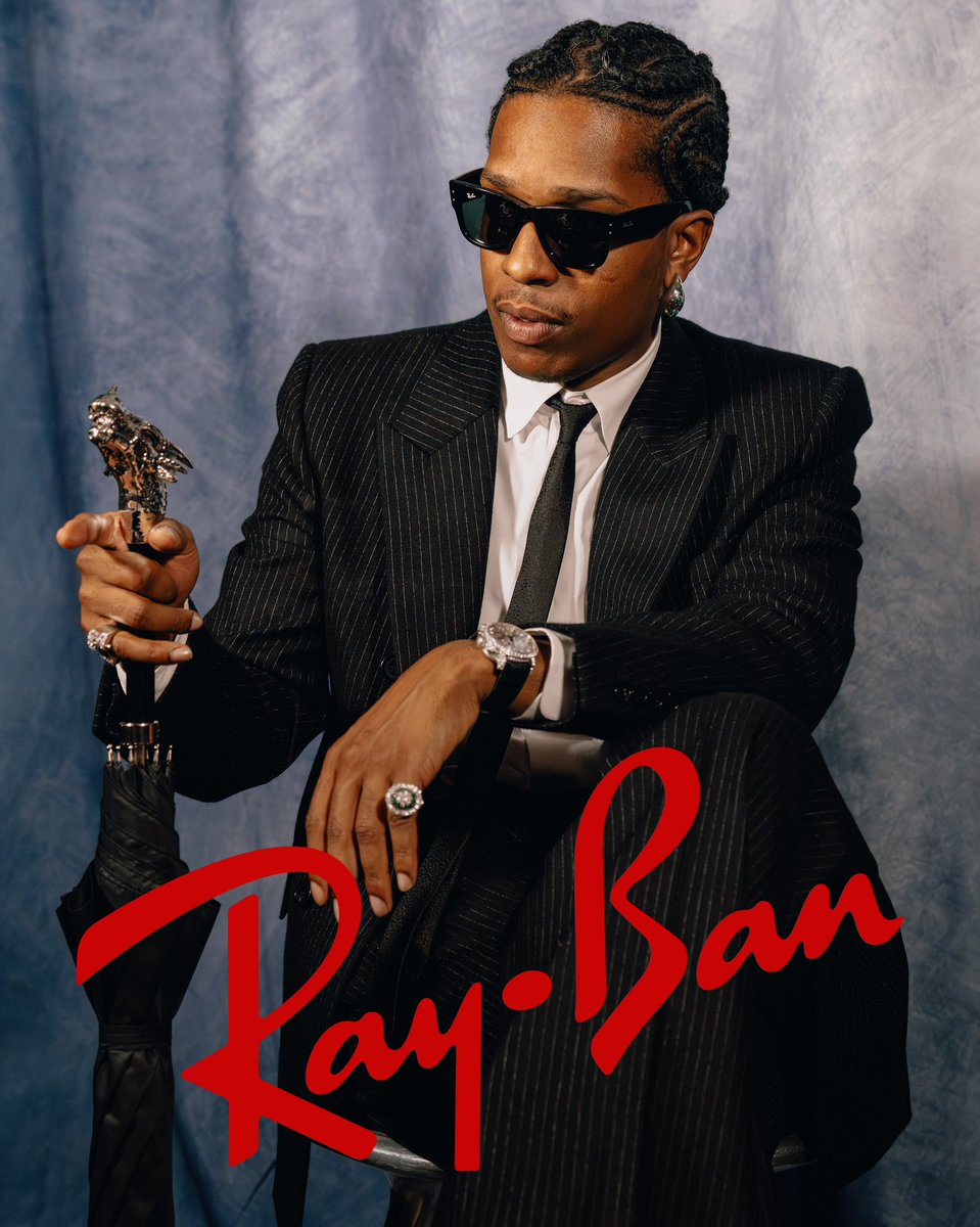 RocNation's tweet image. Introducing @asvpxrocky as the first Creative Director for @ray_ban