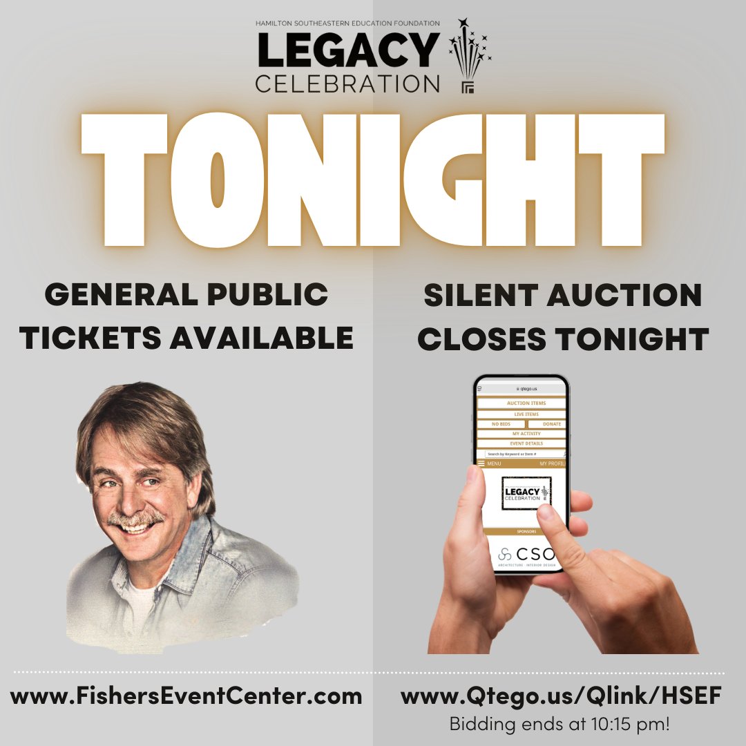 hsefoundation's tweet photo. Today is the day - it's the 2025 HSEF Legacy Celebration!

There are two ways you can support:
🎟️ Join us tonight through general public tickets: https://t.co/GkOrTxW58J

🤳 Support the silent auction online, bidding closes at 10:15!
https://t.co/3FFmz5TCIy https://t.co/TchzanDNiF